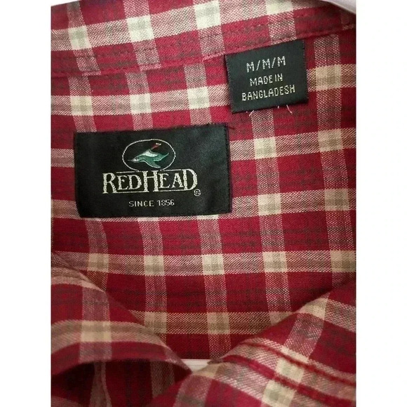 RED HEAD SIZE MEDIUM RUST AND WHITE COLOR STRIPES SHORT SLEEVES - Picture 4 of 4